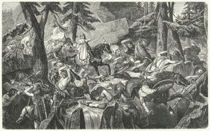 Karl den Store korsar Alperna, 773 (gravyr) av Hippolyte Delaroche