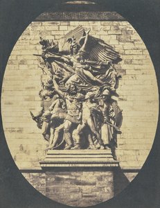 [Detalj av "Le Départ de 1792 (eller La Marseillaise)" av François Rude, Triumfbågen]. av Hippolyte Bayard
