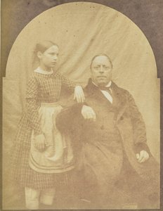 [Porträtt av en man och en flicka] av Hippolyte Bayard