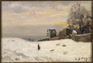 Snö på Montmartre