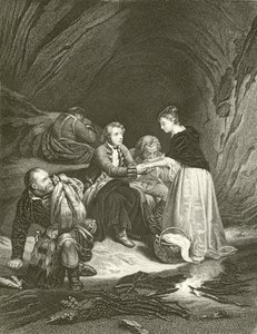 Charles Edward (pretendern) och Flora Macdonald av Hippolyte Delaroche