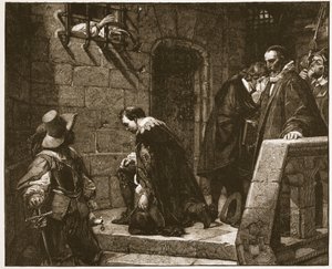Lord Strafford på väg till avrättning, illustration från 