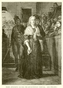 Marie Antoinette lämnar revolutionsdomstolen av Hippolyte Delaroche