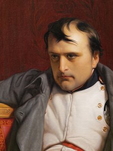 Napoleon I i Fontainebleau, 31 mars 1814, detalj i ansiktet, 1840