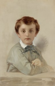 Porträtt av Philippe-Grégoire Delaroche, konstnärens yngre son, 1851 av Hippolyte Delaroche