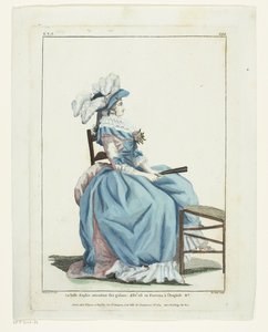 Galleri för franska mode och kostymer 1787, TTT.388: Den vackra Sophie väntar... av Hippolyte Le Bas