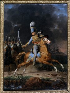 Överste de Hussard ca 1815 - 1816. Målning av Lecomte daterad 1816. Samling "" The Soldiers of Yesteryear"". Paris