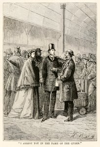 Jag arresterar dig i drottningens namn, från Around the World in Eighty Days av Jules Verne (1828-1905), 1873