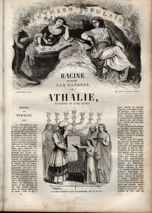 Athalie-tragedi av Jean Racine i fem akter - gravering i "" Oeuvres de Jean Racine"" illustrerad av Pauquet och notis av Emile de La Bedolliere - 1851 av Hippolyte Louis Pauquet