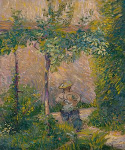 Woman in the Garden (olja på duk)