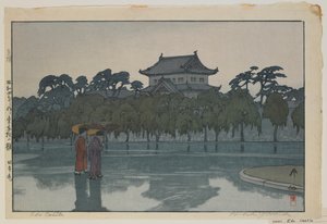 Edo Castle, från serien, Twelve Scenes of Tokyo, Showa-era av Hiroshi Yoshida