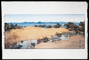 Trädgård nära sjön Biwa av Hiroshi Yoshida