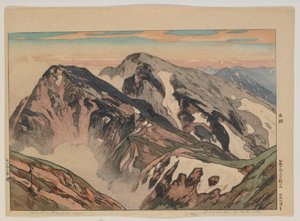 Habuka san, från serien, Tolv scener i de japanska alperna, Taisho-eran av Hiroshi Yoshida
