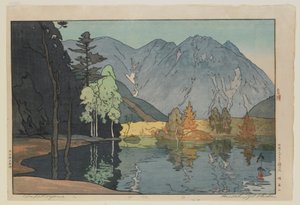 Hodakayama, från serien, Tolv scener i de japanska alperna, Taisho-eran av Hiroshi Yoshida