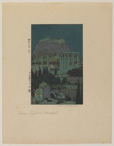 Månljus i Akropolis, Showa-eran av Hiroshi Yoshida