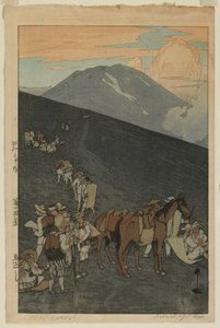 Umagaeshi, från serien, Ten Views of Mount Fuji, Showa-era av Hiroshi Yoshida