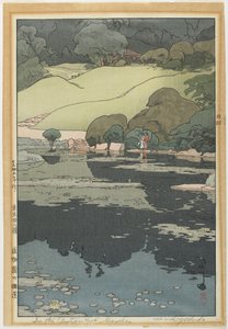 Näckrosor i en botanisk trädgård av Hiroshi Yoshida