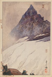 Yarigatake A (träblocktryck på papper) av Hiroshi Yoshida