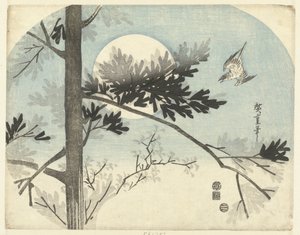 Gök och tall av Hiroshige (I) , Utagawa