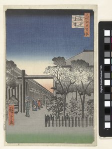 Gryning vid Yoshiwara Kakuchu toun (titel på objekt) Hundra kända vyer av Edo (serietitel) Meisho Edo hyakkei (serietitel på objekt) av Hiroshige (I) , Utagawa