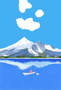 Fiske på vintersjön av Hiroyuki Izutsu