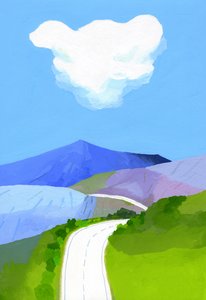 Bergssilhuett av Hiroyuki Izutsu