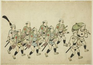Procession av en Daimyo av Hishikawa Moronobu