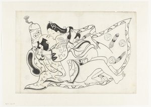 Erotisk show av Hishikawa Moroshige (attributed to)