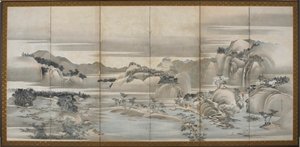 Landskap av de fyra årstiderna: vår och sommar, Edo-perioden, sent 1700-tidigt 1800-tal.