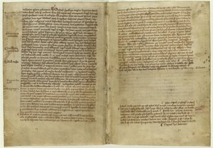 Versberättelse om Magna Carta i Chronicle of Melrose Abbey, 1270-talet