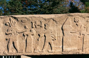 Basrelief från Kultepe (Kanesh), Kappadokien, Turkiet, hettitiska civilisationen, 3:e årtusendet f.Kr.
