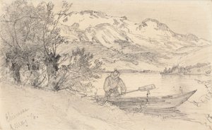 Alplandskap från Chiemsee av Hjalmar Munsterhjelm
