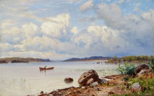 Sjölandskap från Tavastland av Hjalmar Munsterhjelm