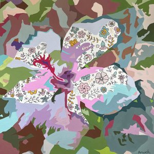 Floral Abstract #7, 2023 (gouache på papper)