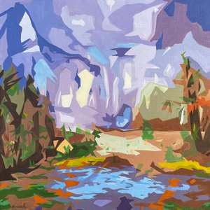 Landscape Obscura #1, 2023 (olja på linne)
