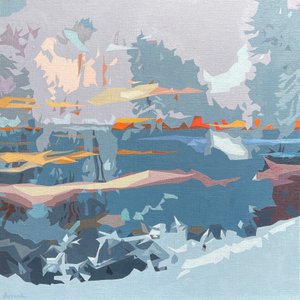 Landscape Obscura #5, 2023 (olja på linne)