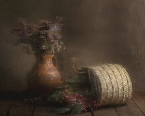 Rustika druvor och blommor av Homeira moazami