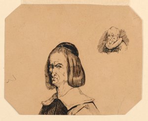 Huvuden av två män, i stil med Frans Hals av Homer Dodge Martin