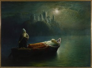 Elaines död, 1877 av Homer Watson