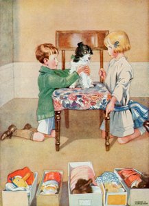 Illustration för Josephines födelsedag (färg litho) av Honor Charlotte Appleton