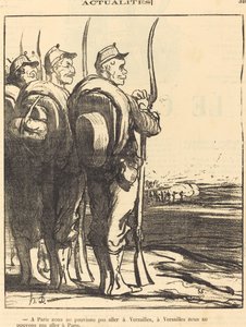 I Paris kunde vi inte... åka till Versailles... av Honoré Daumier