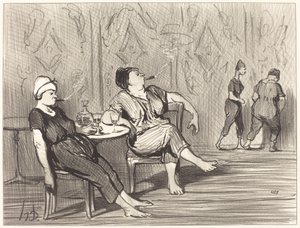 Vid baren av Honoré Daumier