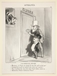 Vid dörren till av Honoré Daumier