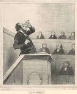 till tribunen av Honoré Daumier