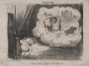 Aktualiteter (nr 238): Drömde att hon hade vunnit många guldtackor av Honoré Daumier
