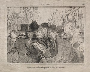 Aktualiteter (nr 260): Utsikt över boulevarder under en marknad för prydnadssaker av Honoré Daumier