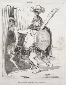 Fakta: Achilles drar sig tillbaka i sitt tält, 1850. av Honoré Daumier