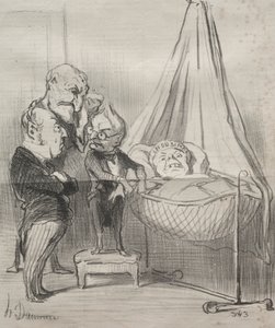 Fakta: Visst är hon väldigt sjuk!... av Honoré Daumier