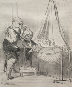 Aktualiteter: Visst är hon mycket sjuk!..., 1851. av Honoré Daumier