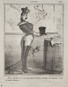 Aktualiteter nr 249: De säger att jag snart kommer att reduceras till att byta ut min krona..., 1855. av Honoré Daumier